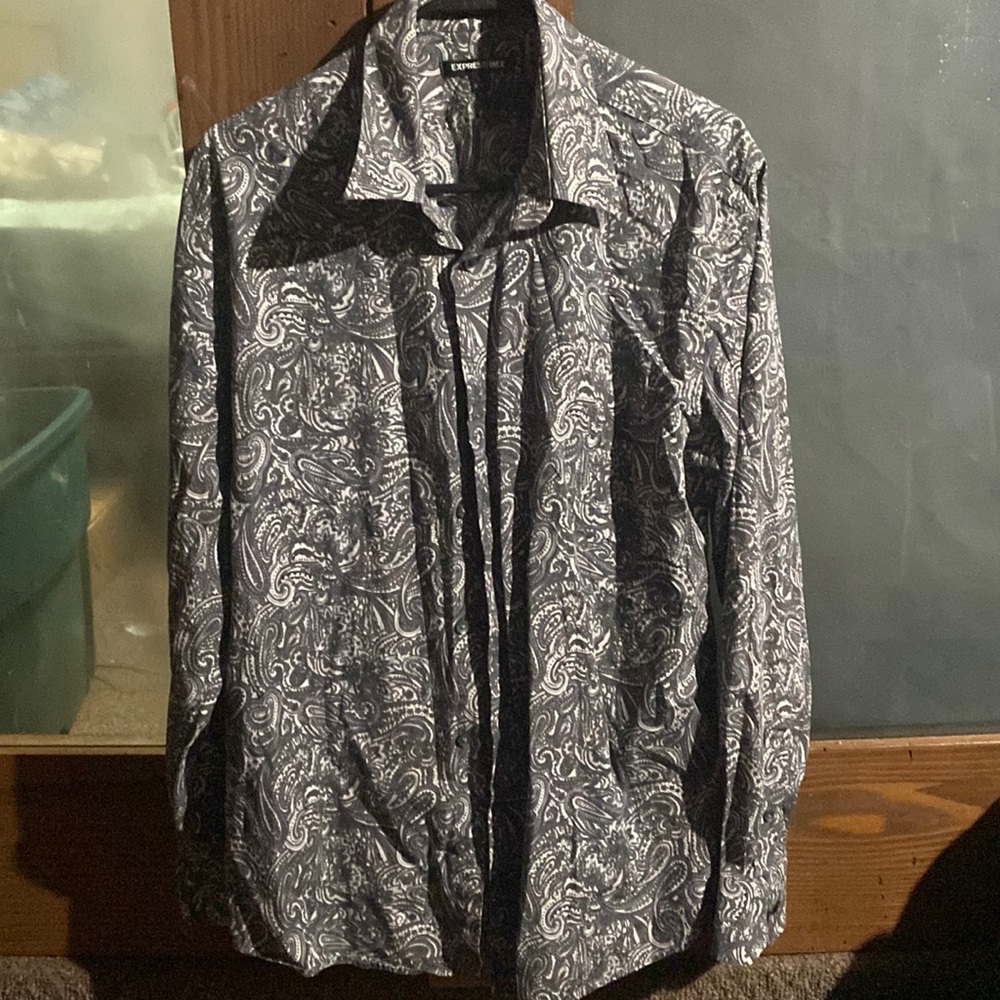 Express Mens Long Sleeve Dress Shirt